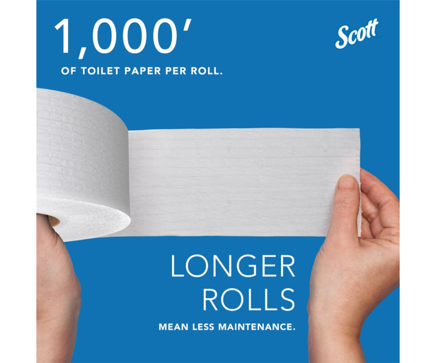 Scott® Essential 2-Ply Jumbo Roll Toilet Paper (3.55 in. x 1000 ft., 12/Case)